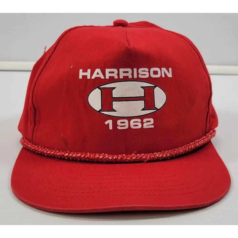 N) Harrison 1962 Adult Red Snapback Cotton Baseball Cap